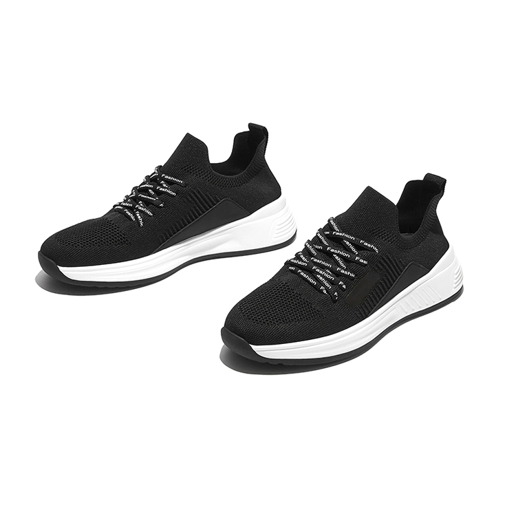 Jian Er Black Rubber Custom Logo Designer OEM Cheap Wholesale Fashion Shoes Men Casual Shoes