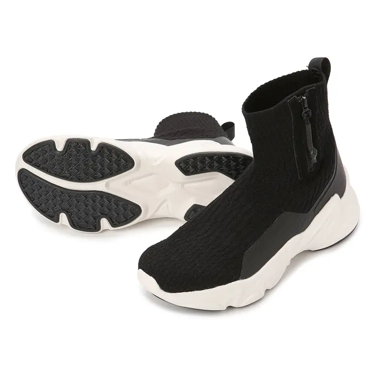 China JIAN ER Winter Men Shoe Anti-slip Rubber New Style Non Slip Warm Botas Knitting Snow Boots with Zip